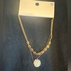Gold Tone Shell Necklace